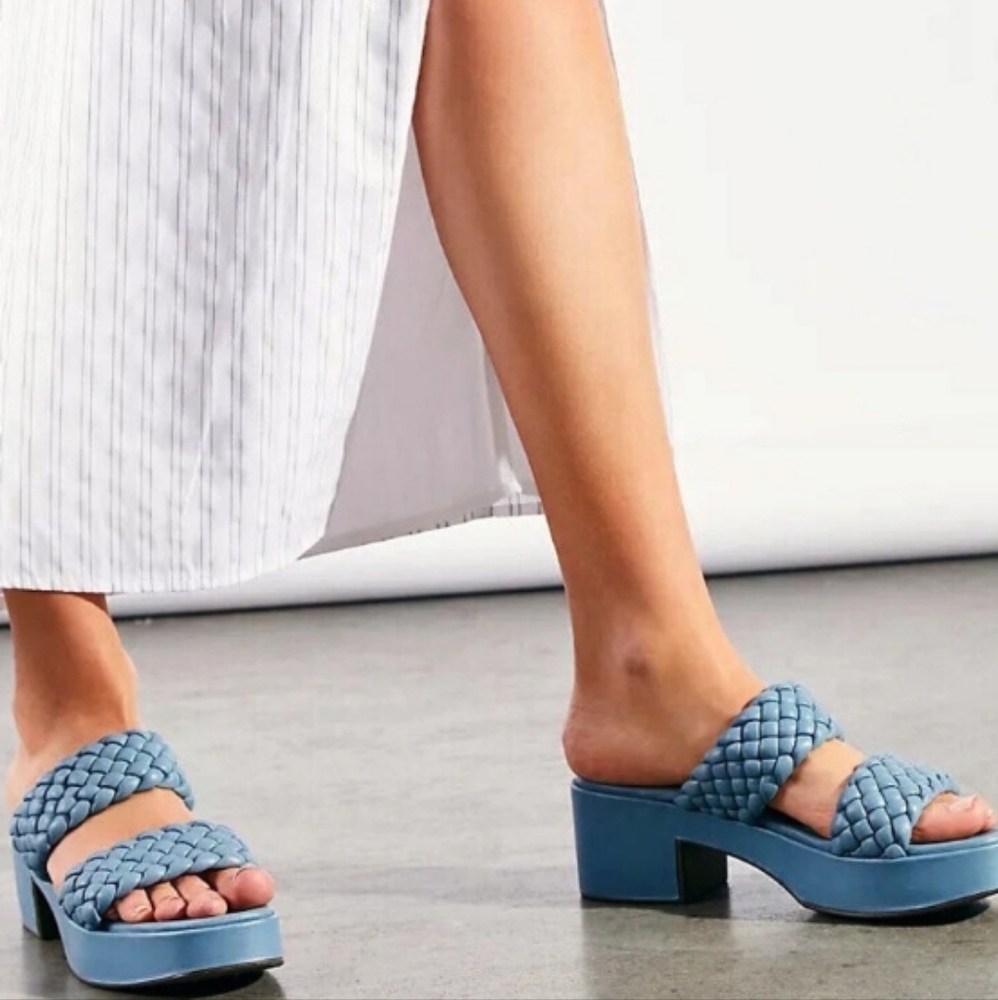 Seychelles Women's Novelty Blue Heel Sandals Shoes NWB $130 - Picture 2 of 10